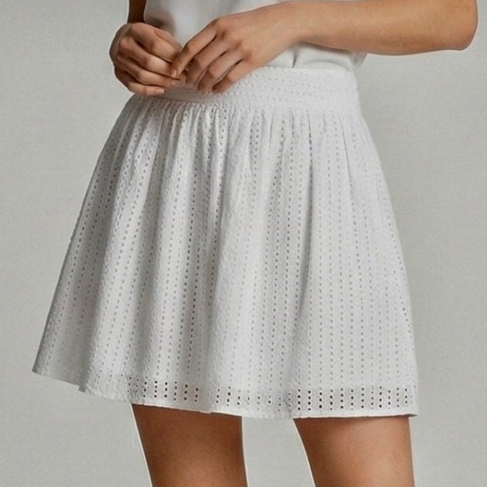 White Eyelet Skirt